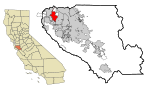 Santa Clara County California Incorporated and Unincorporated areas Mountain View Highlighted